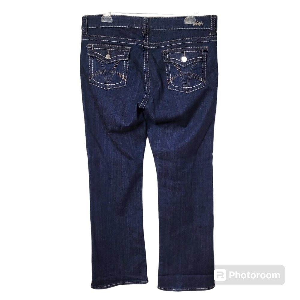 Kut From‎ The Kloth Heavy Stitch Bootcut Blue Denim Jeans Size 12 - Picture 2 of 12